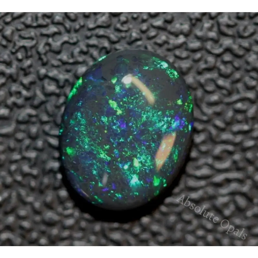 Black Opal Lightning Ridge Australian Solid Stone Cabochon 2.75 Ct