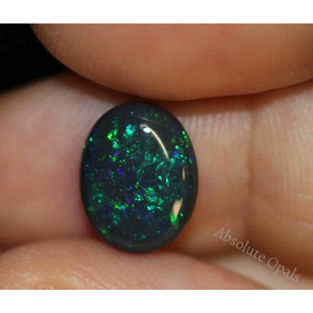 Black Opal Lightning Ridge Australian Solid Stone Cabochon 2.75 Ct