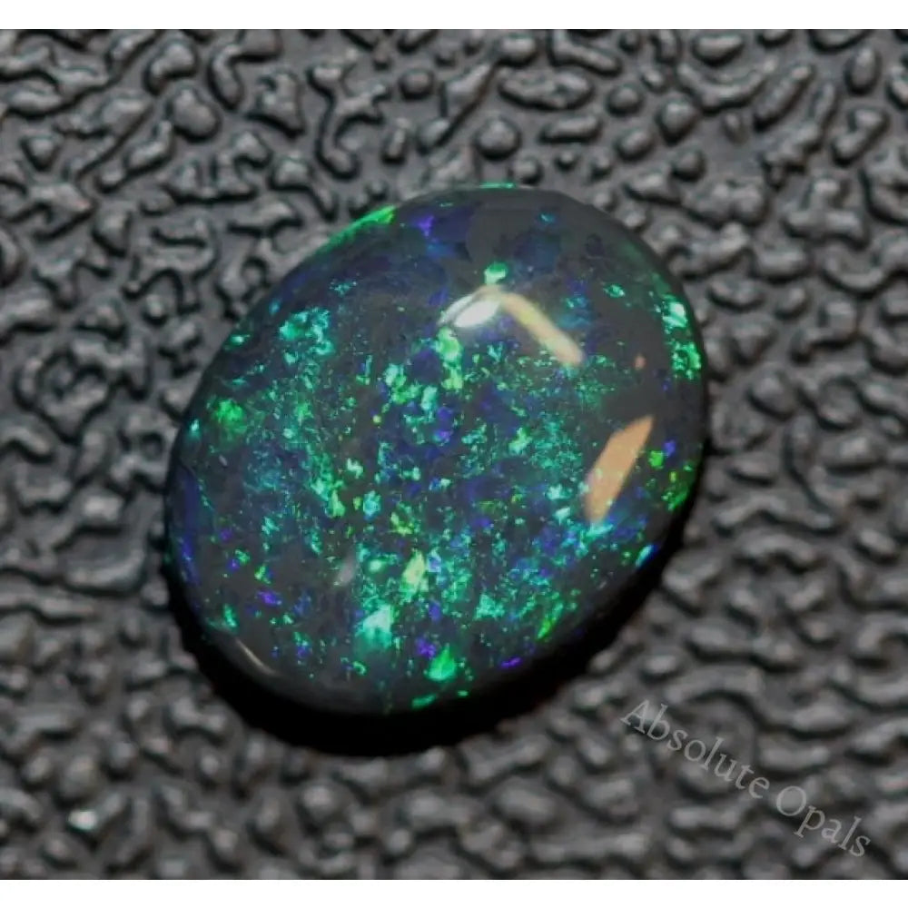 Black Opal Lightning Ridge Australian Solid Stone Cabochon 2.75 Ct