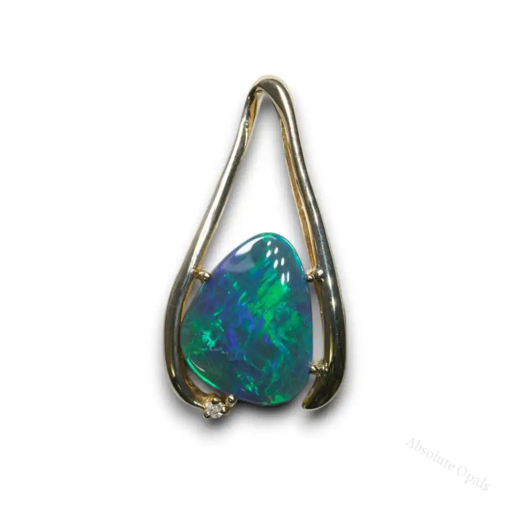 gold opal pendant