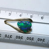 Black Opal Lightning Ridge Solid Pendant 14K Gold L 26.0 mm Jewellery