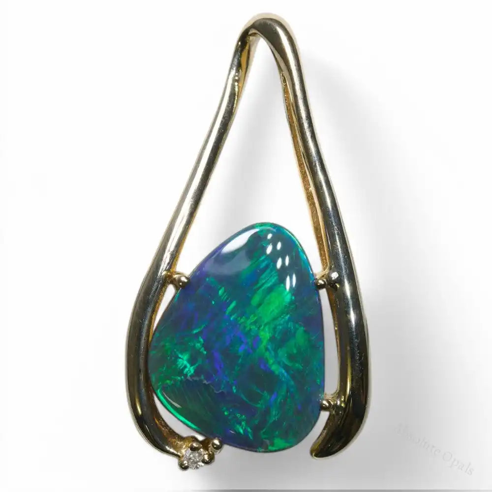 gold opal pendant