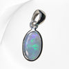 0.78 g Lightning Ridge Solid Opal Pendant Silver L 21.2 mm