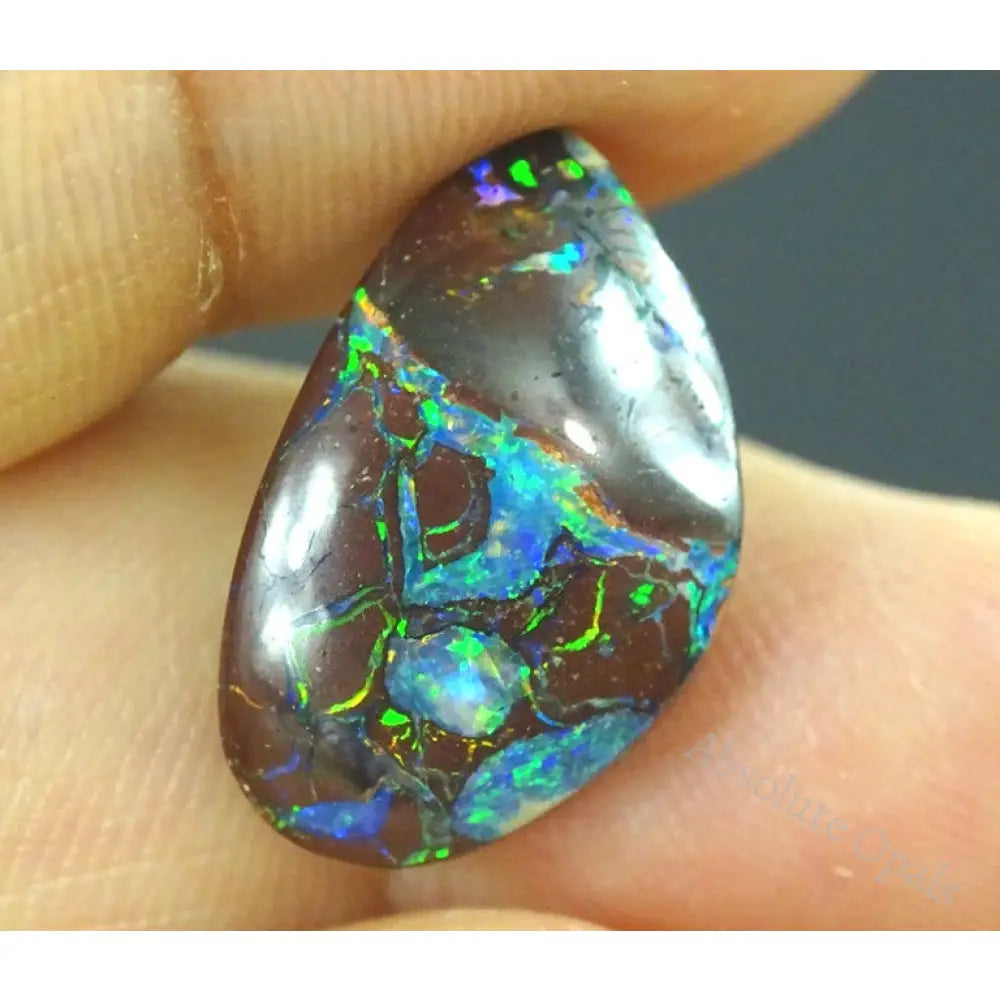 Boulder Opal Solid Stone Natural Gem Cut 9.0Cts + Vid Boulder Opal
