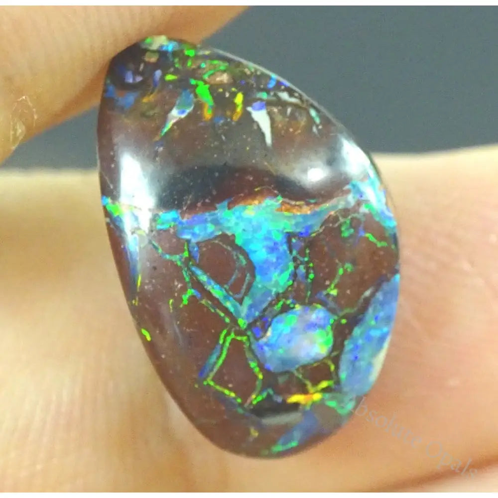 Boulder Opal Solid Stone Natural Gem Cut 9.0Cts + Vid Boulder Opal