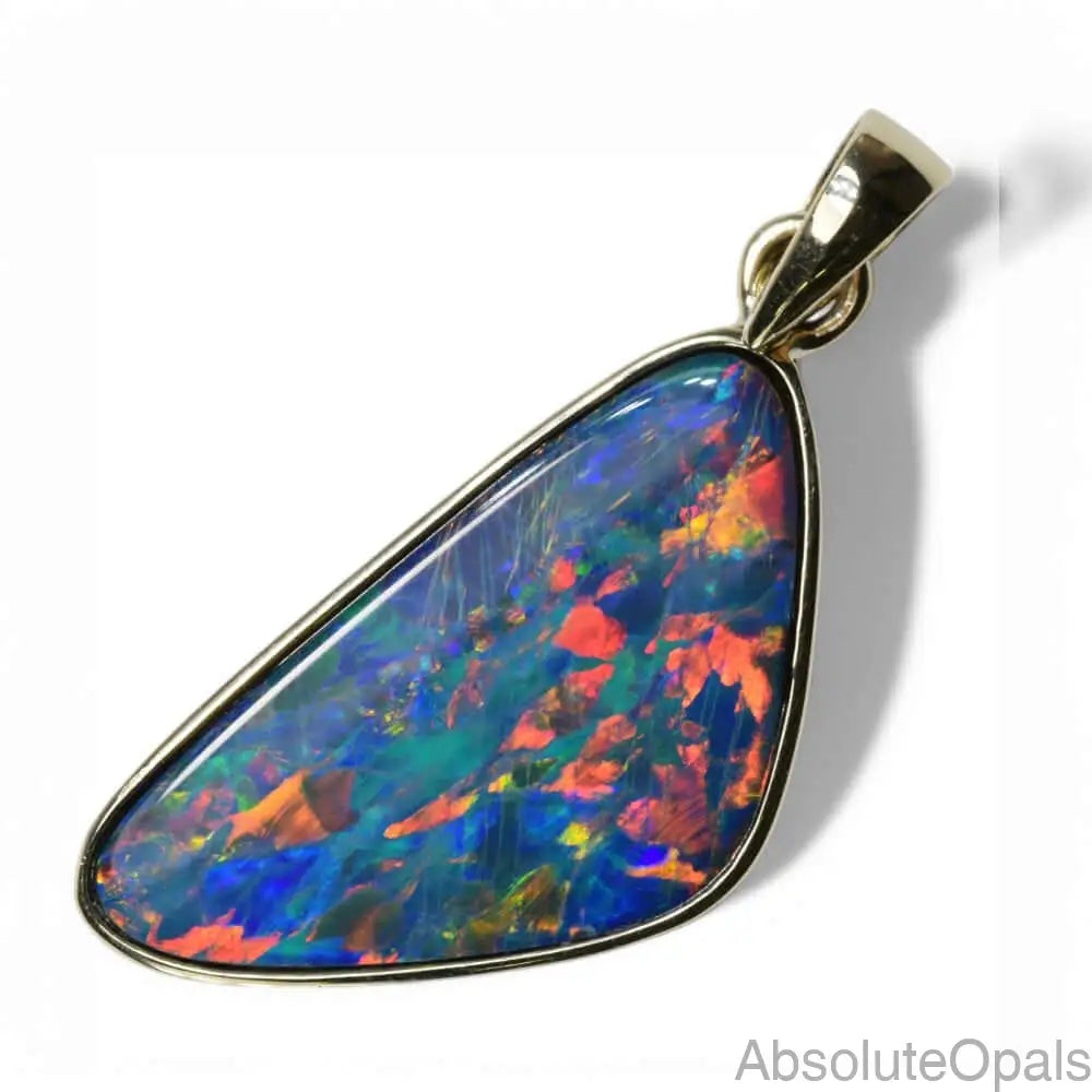 gold opal pendant