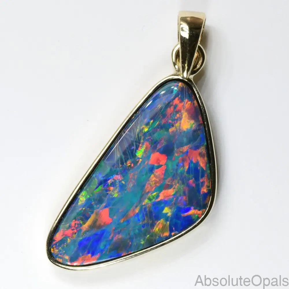 gold opal pendant