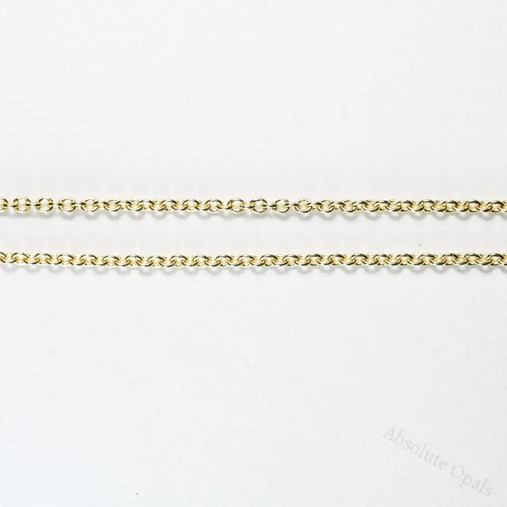 GENUINE 14k Solid Yellow Gold Cable Chain Necklace 45 cm -17.7 inch