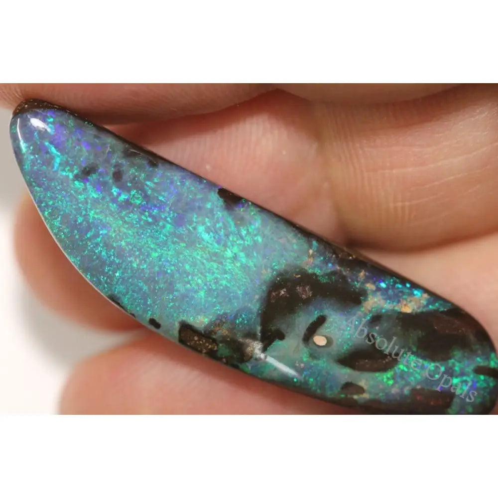 Natural Australian Boulder Opal Solid Cut Stone 22.05 Cts Boulder Opal