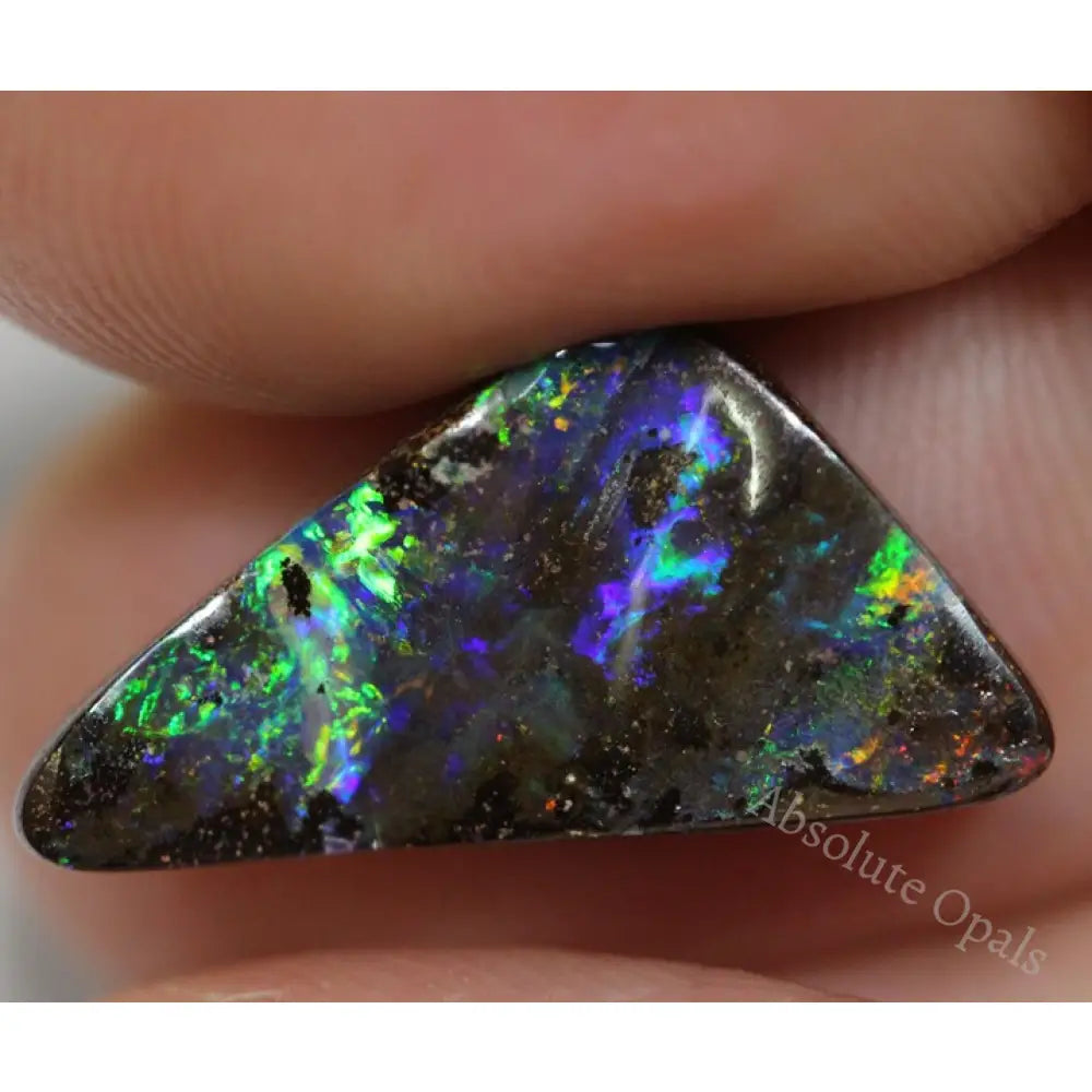 Natural Australian Boulder Opal Solid Cut Stone 5.29 Cts Vid Boulder Opal