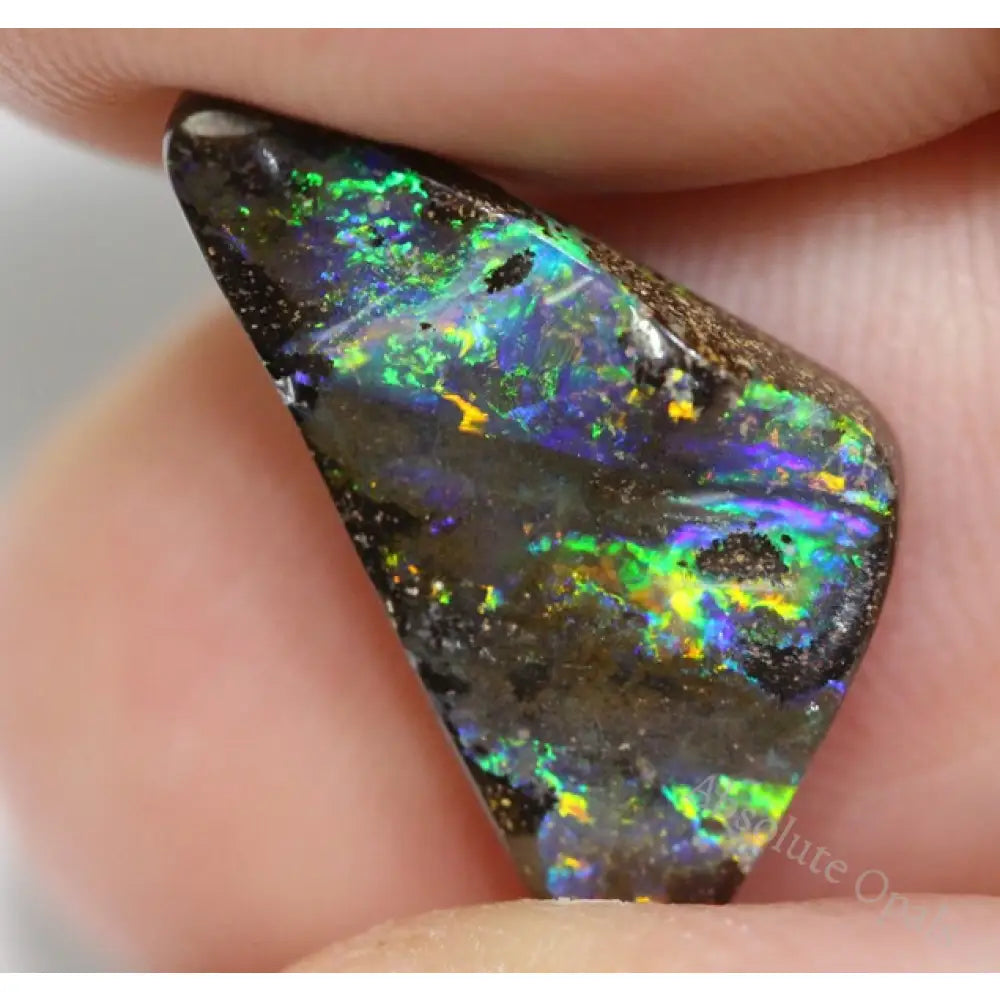 Natural Australian Boulder Opal Solid Cut Stone 5.29 Cts Vid Boulder Opal
