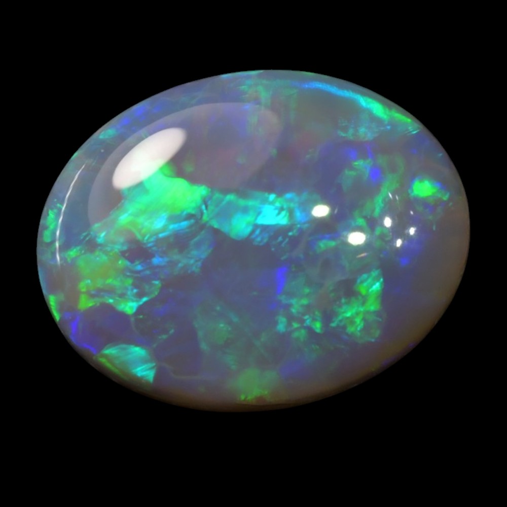 Dark Opal cut, not set (Lightning Ridge)