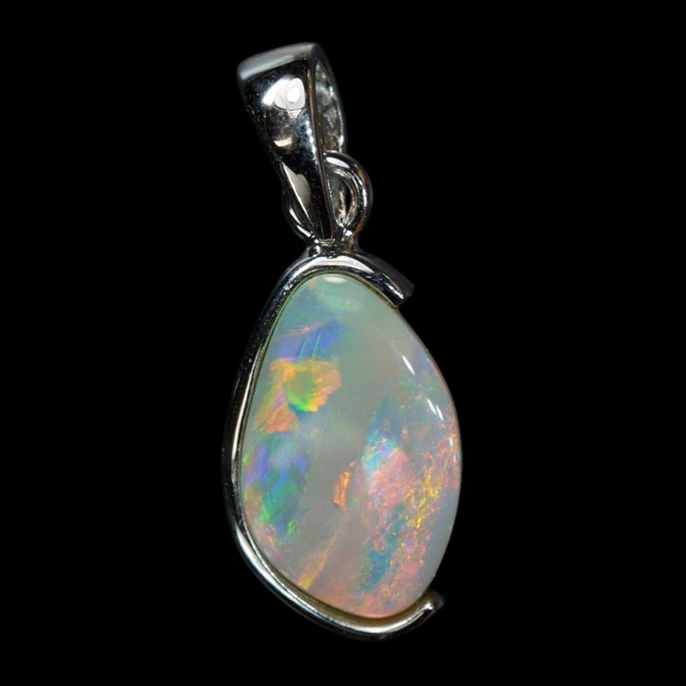  Lightning Ridge Solid Opal Pendant Silver