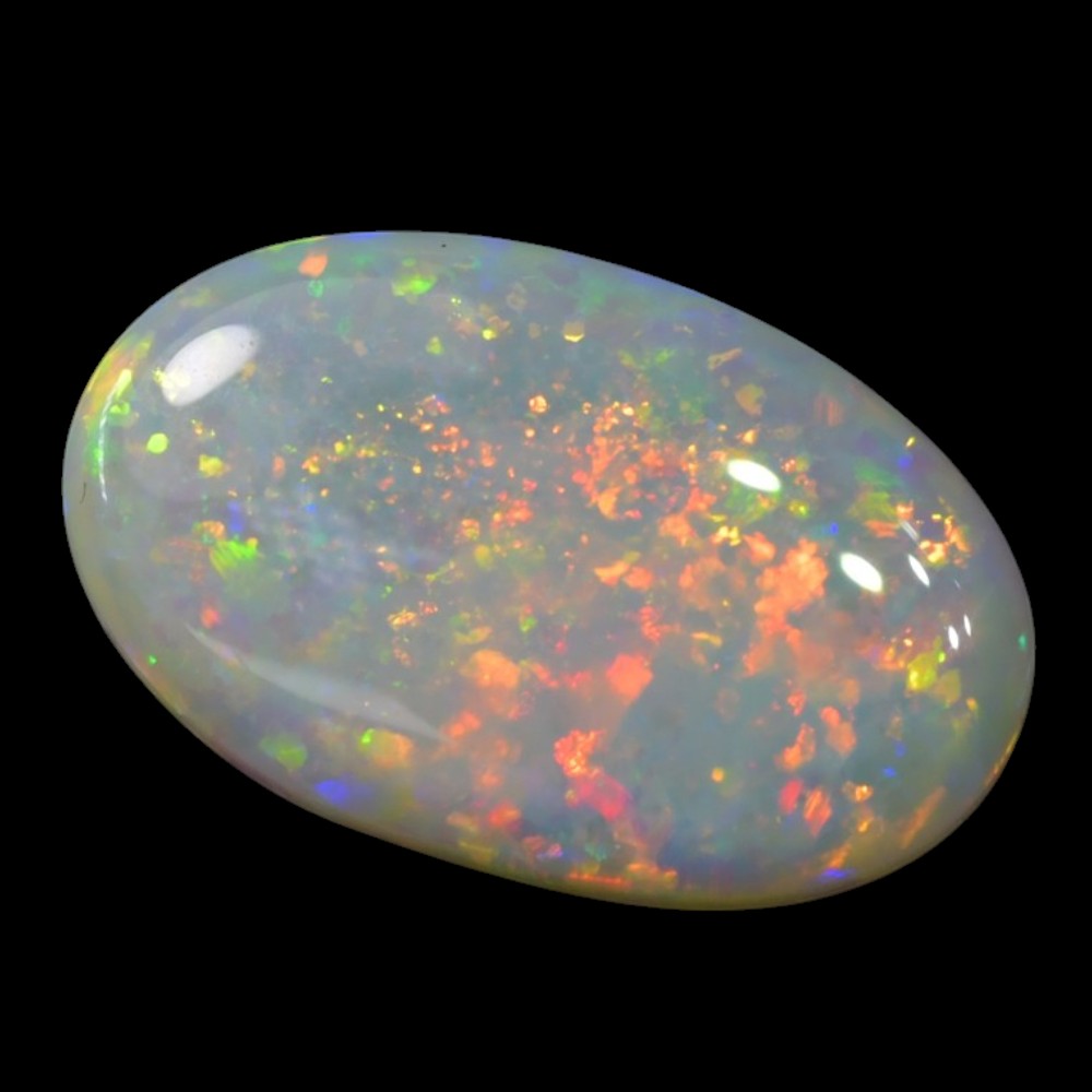 Australian Lightning Ridge light solid opal stone featuring natural colour flashes, genuine solid opal gemstone suitable for jewelry and collecting
