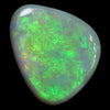 1.46 cts Dark Opal from Lightning Ridge, solid stone featuring vibrant green colors and triangular shape.