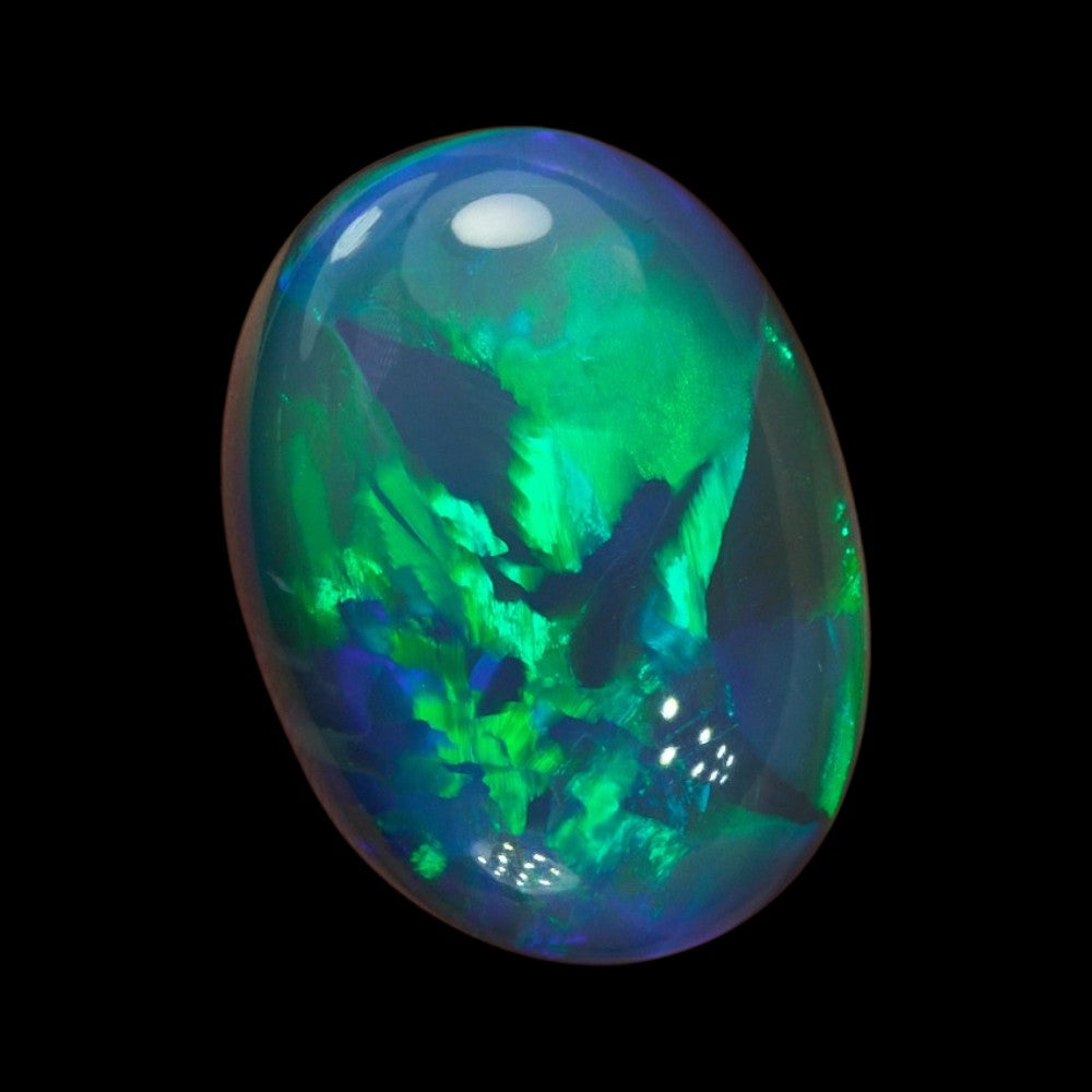 3.84 cts Black Opal cut, not set (Lightning Ridge)