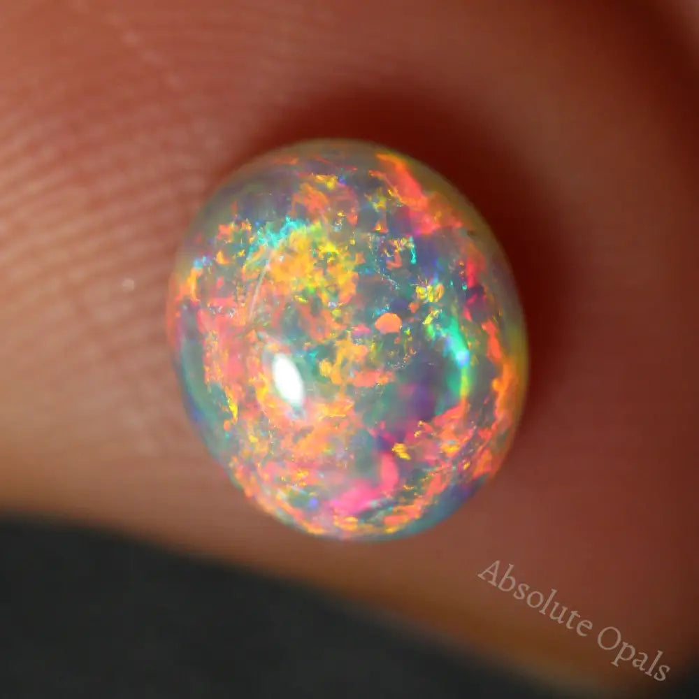 Semi Black Crystal Opal Solid Lightning Ridge Cabochon Loose Stone 1.72 Cts