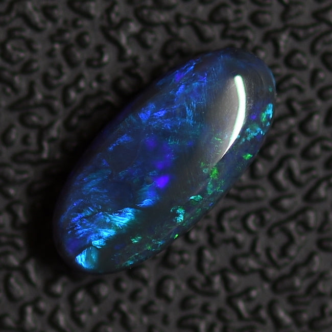 1.22 cts Australian Black Opal, Solid Gem Stone, Lightning Ridge