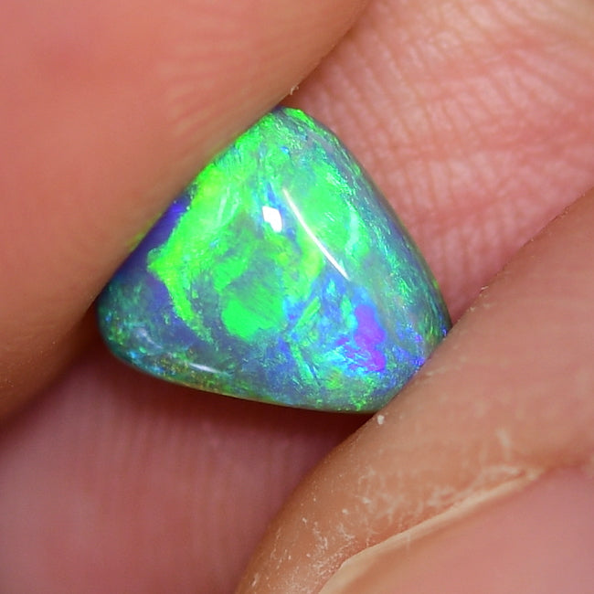 1.20 cts Australian Semi Black Solid Opal, Lightning Ridge, Cabochon Cut  Stone