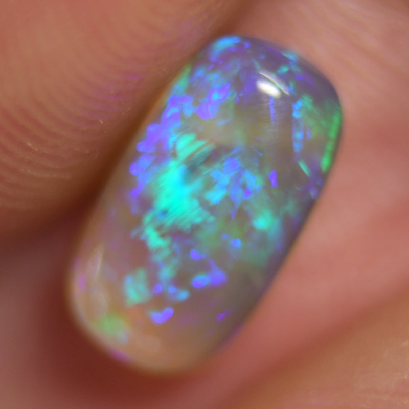 1.61 cts Australian Semi Black Crystal Solid Opal, Lightning Ridge