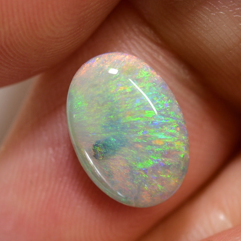 2.59 cts Australian Semi Black Solid Opal, Lightning Ridge