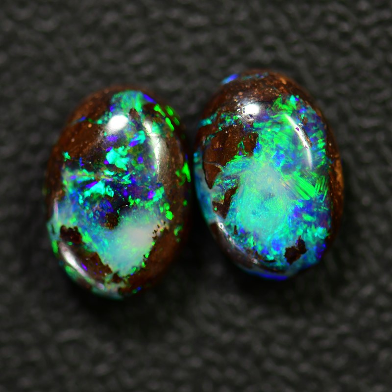 6.73 cts Australian  Boulder Opal, Stones - Pair