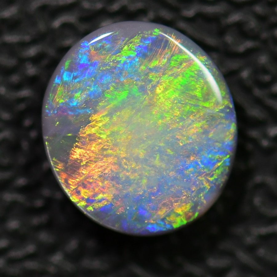 1.25 cts Australian Black Opal Solid Stone, Lightning Ridge