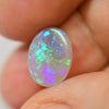 1.10 cts Australian Semi Black Solid Opal, Lightning Ridge, Crystal