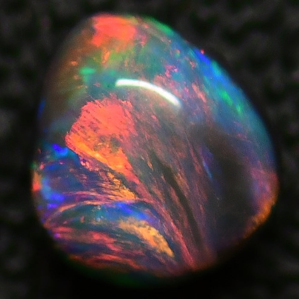 Black Opal Lightning Ridge Stone Solid Cabochon