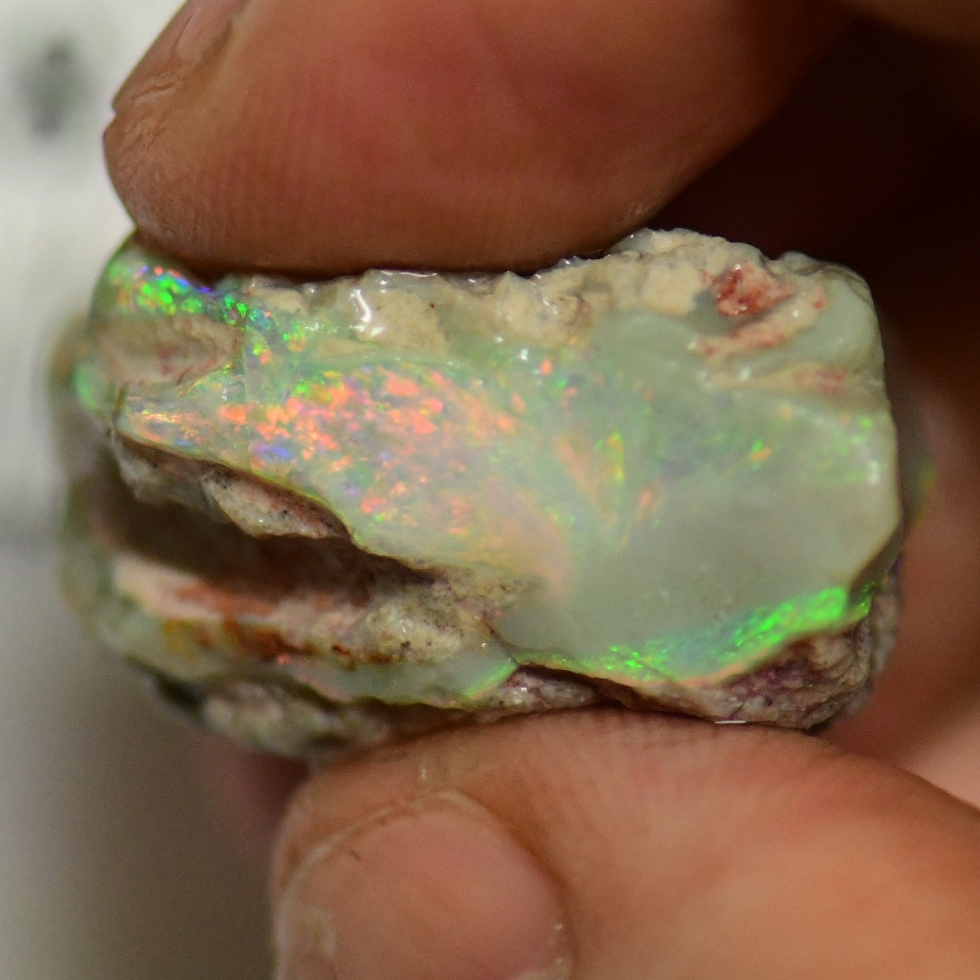 44.45 cts Australian  Rough Opal Lightning Ridge for Carving
