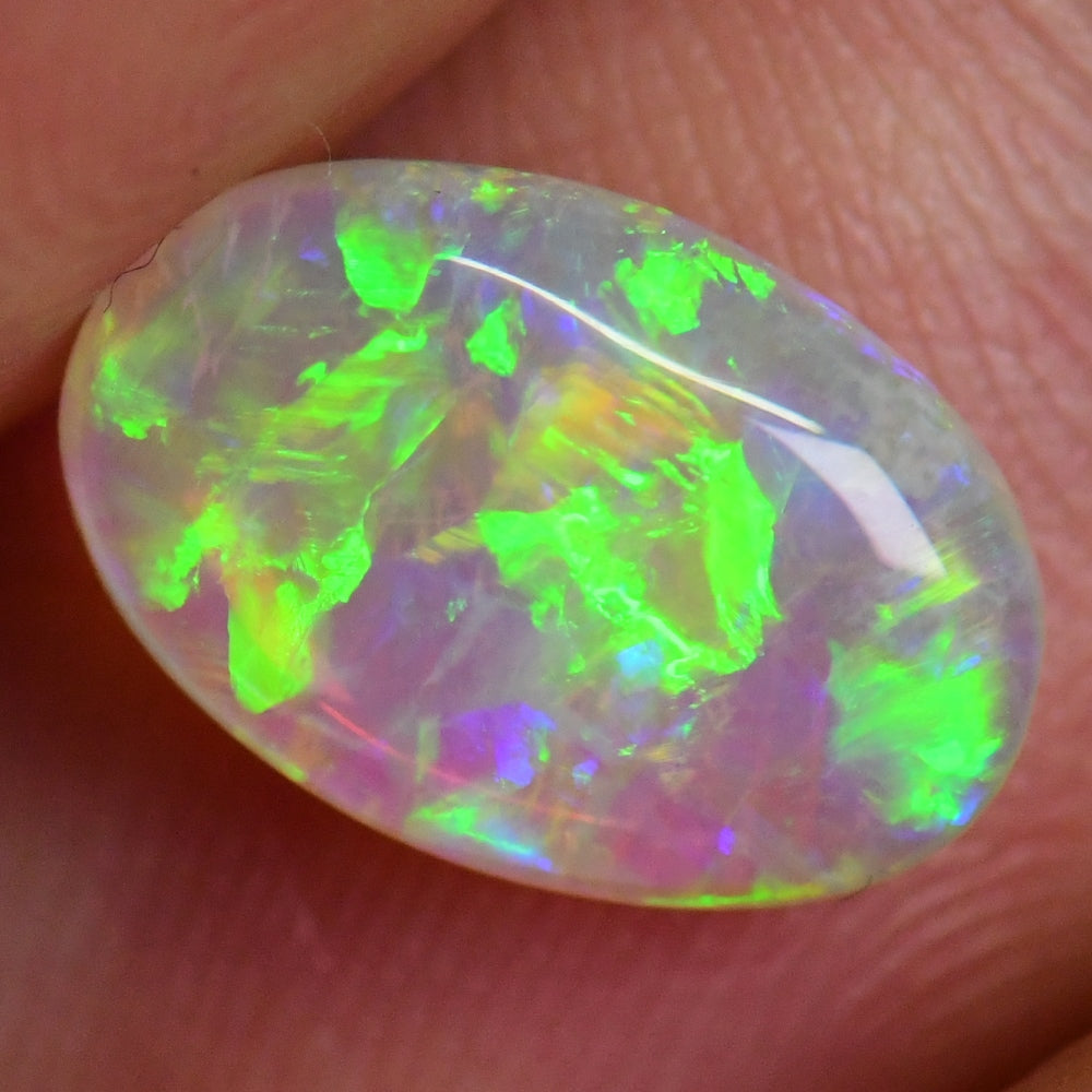 1.68 cts Australian Opal Lightning Ridge, Crystal Solid Stone