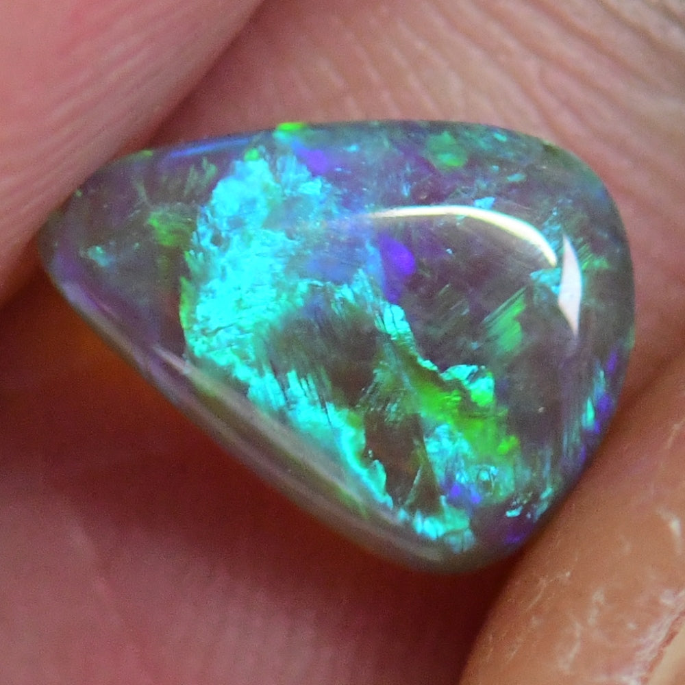 0.96 cts Australian Semi Black Opal Solid Lightning Ridge - Crystal