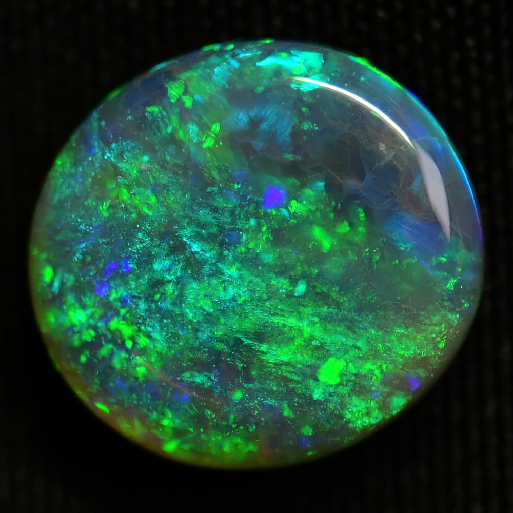 Australian Semi Black Opal Solid  Lightning Ridge - Crystal