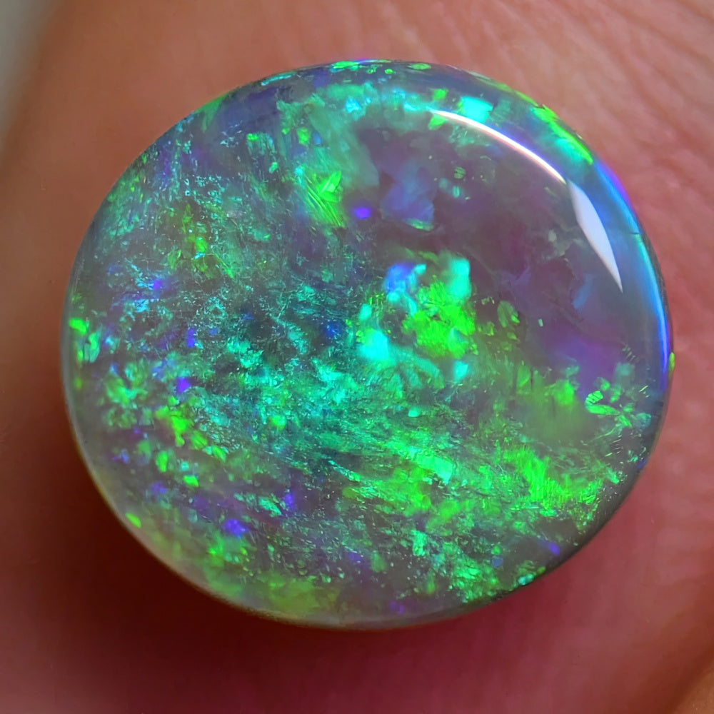 1.71 cts Australian Semi Black Opal Solid  Lightning Ridge - Crystal