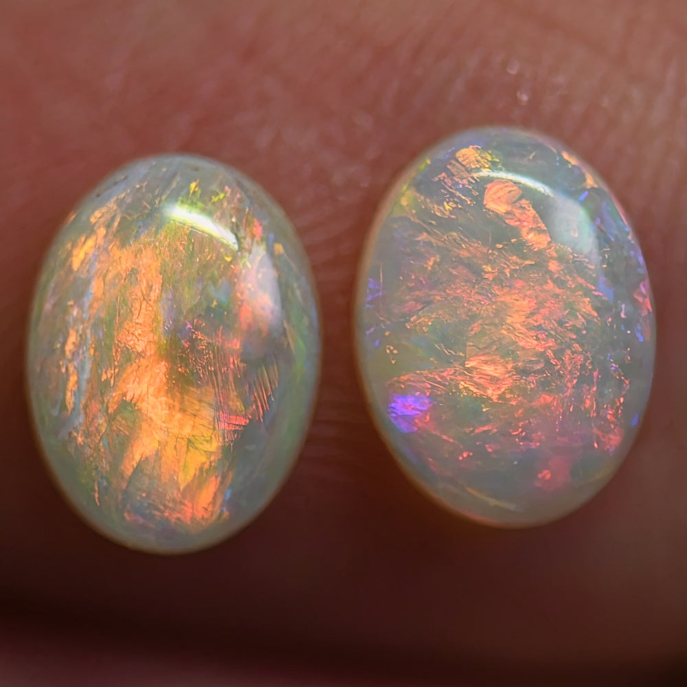 1.4 cts Opal Cabochon Pairs, Australian Solid Stone South Australia