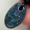 6.90 cts Australian Opal Drilled Greek Leather Mounted Pendant Necklace