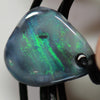 12.90 cts Australian Opal Drilled Greek Leather Mounted Pendant Necklace