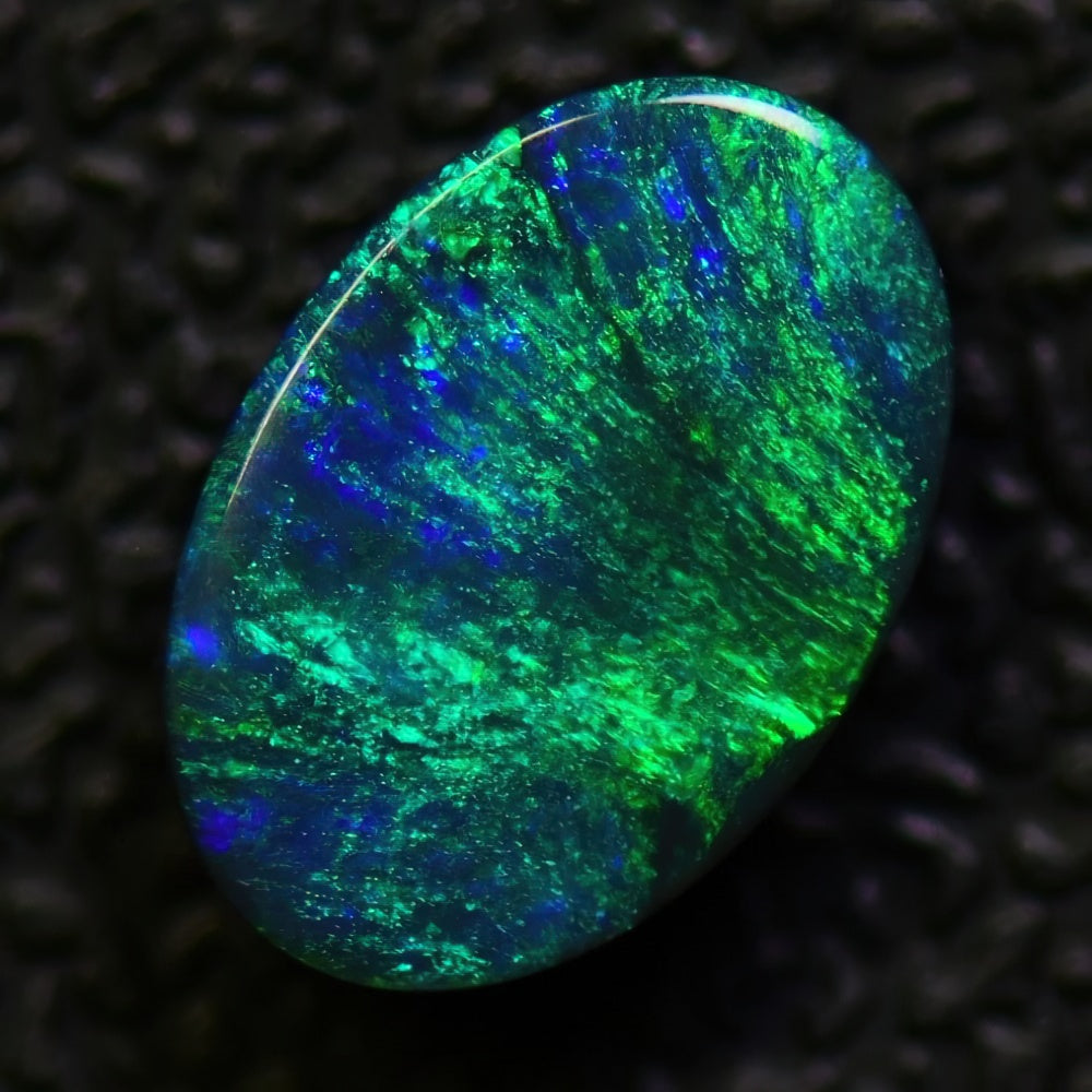 1.11 cts Australian Black Opal Solid Stone, Lightning Ridge CMR