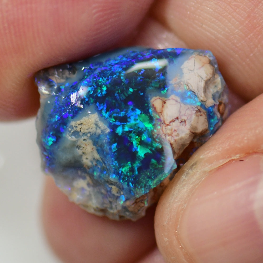 rough black opal
