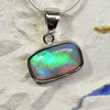 Australian Lightning Ridge, Solid Opal Pendant, Silver