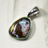 1.47 g Australian Boulder Opal with Silver Pendant : L 22.2 mm