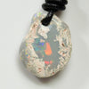 8.50 cts Australian Opal Drilled Greek Leather Mounted Pendant Necklace