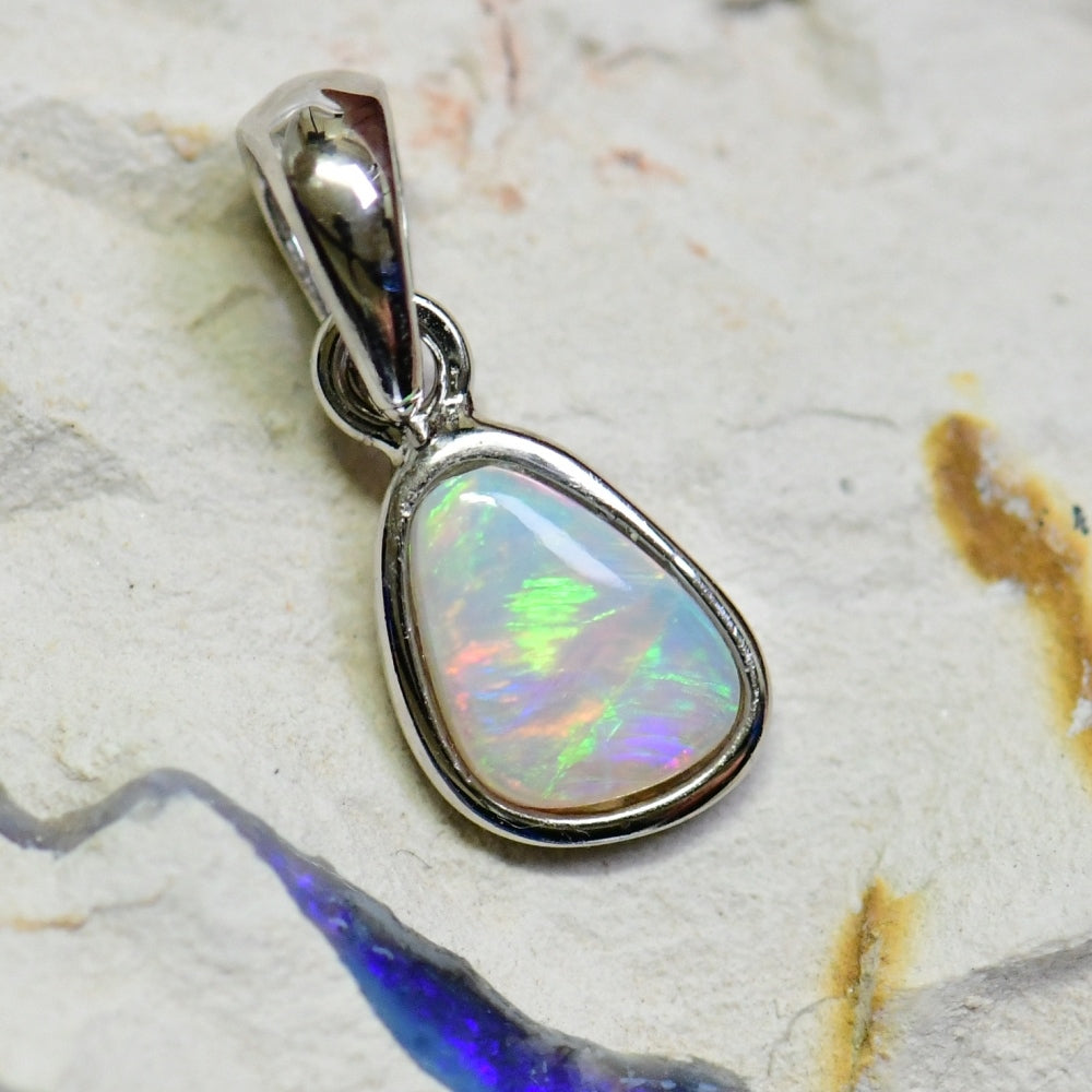 Dainty Pink Opal Pendant Satellite Necklace | Caitlyn Minimalist