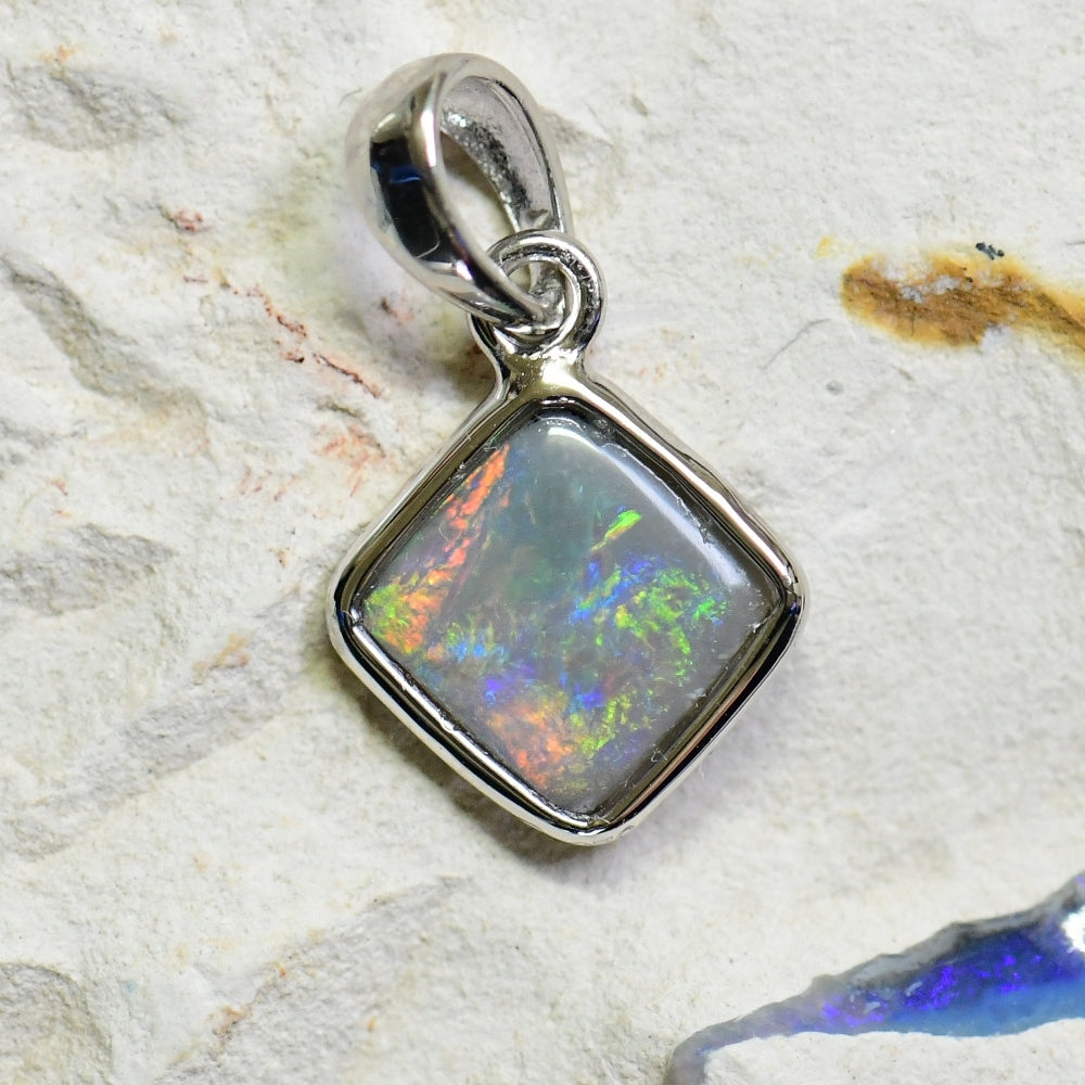 Opal Pendant Silver