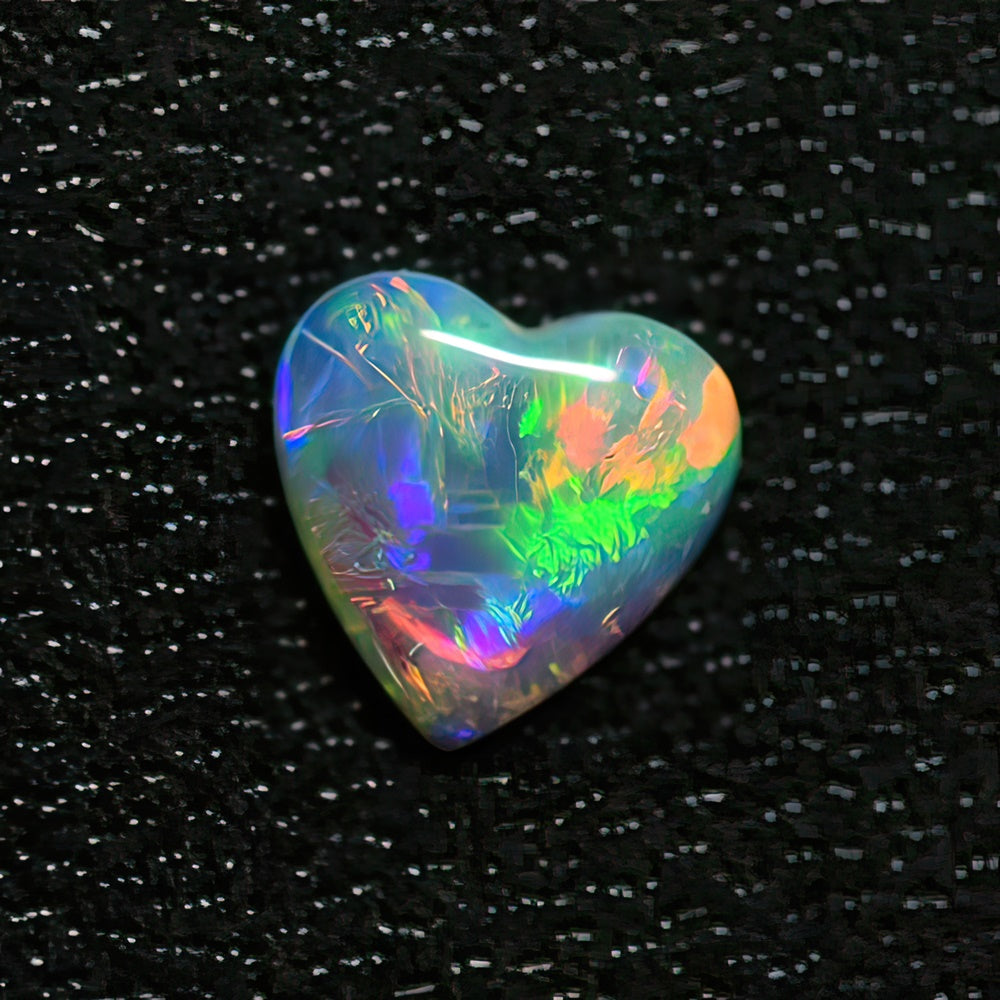   heart  Opal cut stone