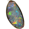 Opal Pendant Australian Doublet 14k GOLD Jewelry 1.12g 23.3mm