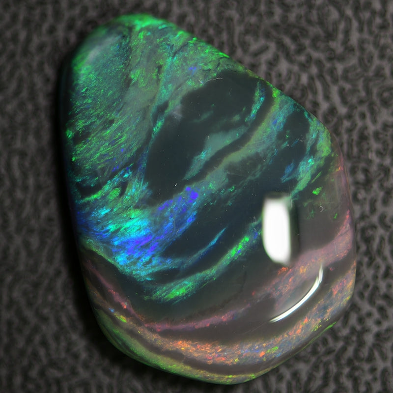 17.29 cts Australian Black Opal Solid Cut stone, Lightning Ridge