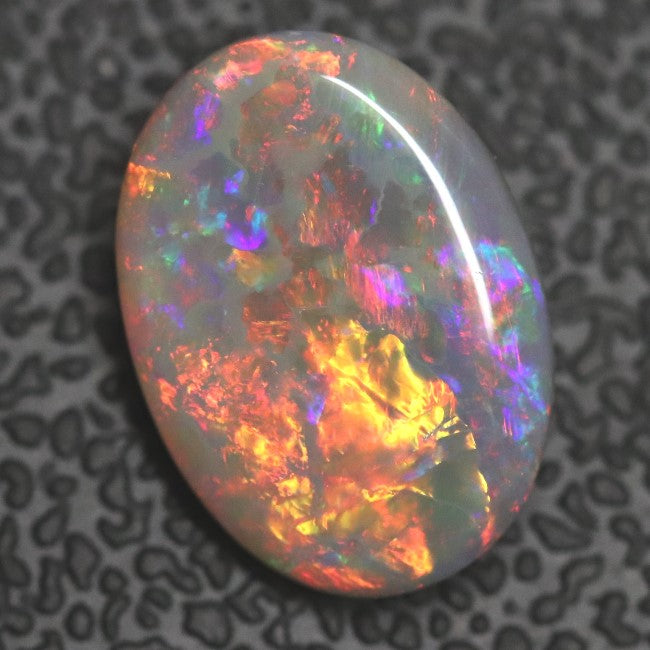 2.90 cts Australian Semi Black Opal Solid Lightning Ridge Cabochon Loose Stone