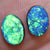 Australian Opal, Doublet Stone, Cabochon, Green Blue