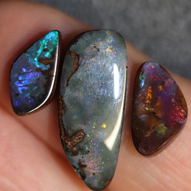 Australian Boulder Opal Cut Loose Stone Parcel
